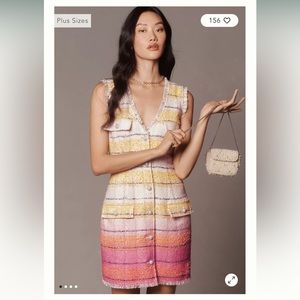 Anthropologie MAEVE tweed, mini dress